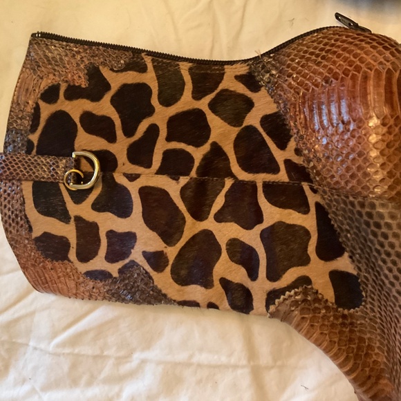 J Renee Size 11M Lioness Boots Shoes Snakeskin Fur Giraffe Print Pattern NWOB - Picture 9 of 12